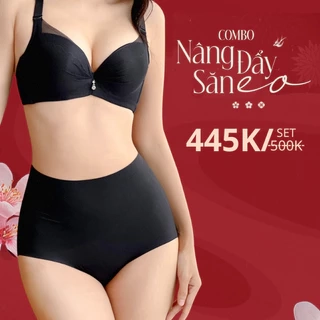 Combo áo lót SIÊU NÂNG ĐẨY và quần CẠP CAO KHÔNG VIỀN Venus Charm mặc được mọi trang phục 5026+ Quần cạp cao