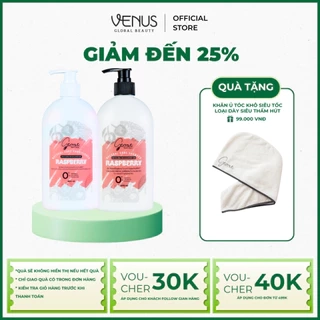 Dầu gội - xả Gennie Natural Care Raspberry cho tóc nhuộm và tóc highlight 400ml