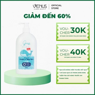 Sữa tắm gội 2 trong 1 Gennie Baby 400ml chính hãng