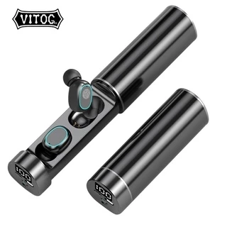 Tai Nghe Vitog TWS Điều Khiển Cảm Ứng Bluetooth Không Dây 5.2 Với Micrô Âm Thanh Nổi Hifi 9D
