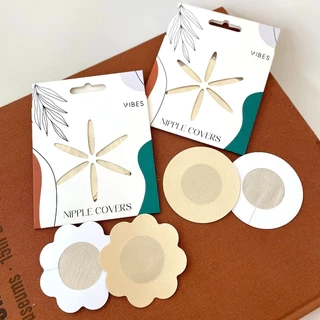 Miếng dán nhũ, dán ngực, dán ti Lụa cao cấp VIBES Nipple Covers - 5 cặp