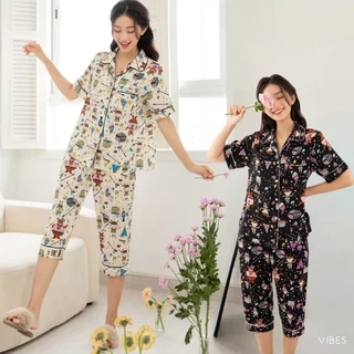VIBES Đồ bộ Pijama lửng Owl Capri Py Set