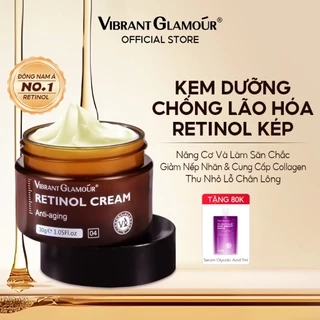 Kem Dưỡng Gấp Đôi Retinol VIBRANT GLAMOUR Chống lão hóa Giảm nếp nhăn Làm sáng vết thâm Săn chắc da 30g
