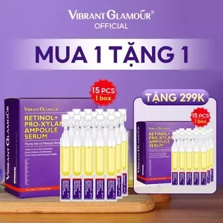 【MUA 1 TẶNG 1】Serum Retinol Pro-Xylane 3X Chống Lão Hóa VIBRANT GLAMOUR Làm Săn Chắc & Giảm Nếp Nhăn & Làm Mịn Da & Tăng Cường Rạng Rỡ & Dưỡng Ẩm Sâu 2 hộp * 15pcs * 2ml