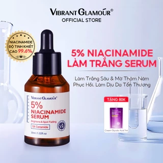 Serum 5% Niacinamide VIBRANT GLAMOUR 5X Ceramide Làm trắng và Giảm vết thâm tàn nhang & Giảm mụn trứng cá và mẩn đỏ 30ml