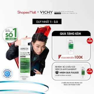 Dầu gội sạch gàu cho da đầu dầu, ngứa Vichy Dercos Anti Dandruff 200ml
