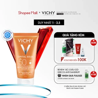 Kem chống nắng không nhờn rít SPF 50 UVA +UVB Vichy Capital Soleil Mattifying Dry Touch Face Fluid