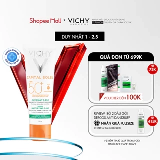 Kem Chống Nắng UVA+UVB Chống Bụi Mịn Vichy Spf50+CapitalSoleilMattifying 3in1 50ml