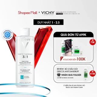 Nước tẩy trang cho da nhạy cảm Vichy Mineral Micellar Water Pureté Thermale 400ml