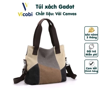 Túi xách nữ công sở vải Canvas dày dặn Gadot Vicobi CV3