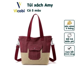 Túi xách nữ vải Canvas Amy Vicobi CV6