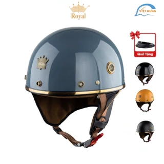 Mũ Bảo Hiểm Nửa Đầu Royal M379 - Đệm Tai Tháo Rời -Tặng Kèm Lưỡi Trai - Kiều Dáng Classic - CHÍNH HÃNG -Bảo Hành 12Tháng