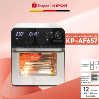 Nồi chiên không dầu KIPOR KP-AF310-10L-Điều khiển cơ RAPID AIR nướng đối lưu-chống dính-Bảo hành tại nhà 12 tháng