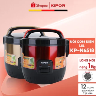 Nồi cơm điện KIPOR KP-N6518 - 1.8L - Dung tích lớn, chống dính TEFLON 3mm 1Kg - Bảo hành tại nhà 12 tháng