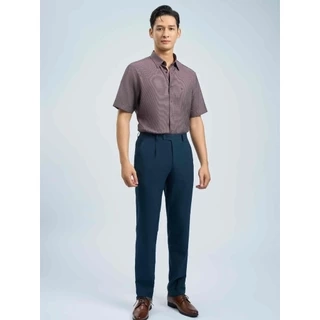 Sơmi ngắn tay lai bầu VIETTIEN vải cotton phom regular VT00000020