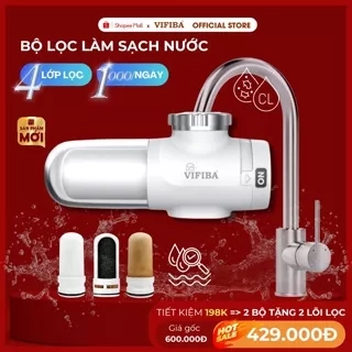 Bộ lọc nước VIFIBA x Sanbee Khử CLO Vòi đầu Lọc làm sạch nước Bảo hành 12 tháng