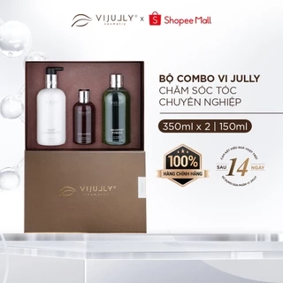 ComBo Bộ 3 sản phẩm: Dầu Gội Bưởi , Kem Xả Dừa và Tinh Dầu Bưởi VIJULLY Cao Cấp
