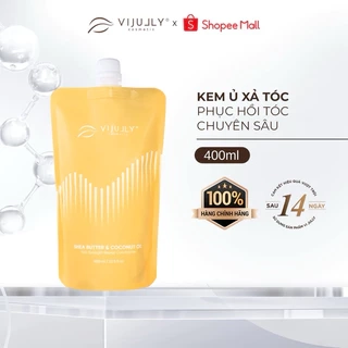 Kem ủ xả tóc VIJULLY Shea Butter & Coconut Oil cấp ẩm, dưỡng thân tóc, giúp phục hồi tình trạng khô xơ hư tổn 400ML