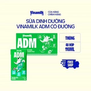 Sữa dinh dưỡng Vinamilk ADM Có Đường - Thùng 48 hộp 110ml
