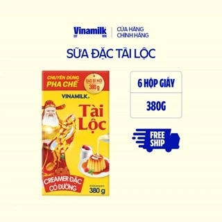 Bộ 6 hộp Creamer sữa đặc Tài Lộc - Hộp giấy 380g