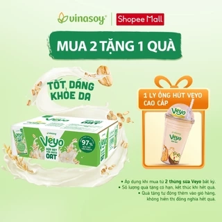 Thùng Sữa hạt Yến mạch Veyo Oat (30 Hộp x 180ml)