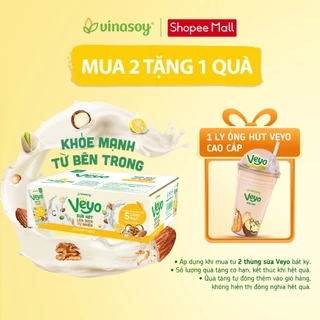 Thùng Veyo Sữa hạt lên men tự nhiên Vị Cam Yuzu (30hộp x 180ml)
