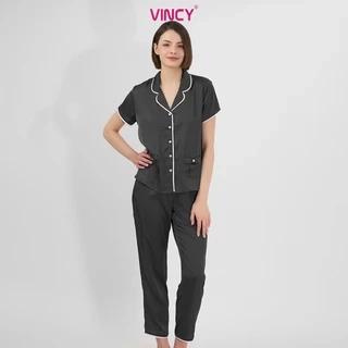 Bộ Đồ Satin Dài Nữ Vincy BSD034W11