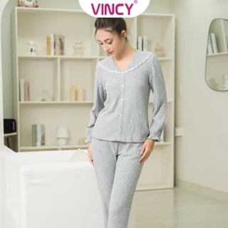 BỘ THUN DÀI TAY CÓ PHỐI REN CỔ CHO THU ĐÔNG BTD165W11