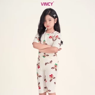 Bộ thun lửng cổ tròn cho bé, họa tiết đặc trưng cho mùa Giáng Sinh KTL019W31