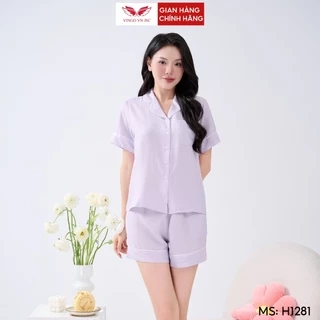 Bộ đồ ngủ nữ Pijama mặc nhà tơ đũi VINGO tay ngắn mùa hè H1169 VNGO