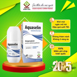 Lăn Nách Dành Cho Nam AQUASELIN Extreme For Men Giúp Giảm Mùi Hôi, Khô Thoáng Nách 50ml