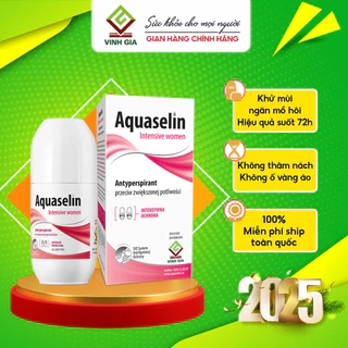 Lăn Nách Dành Cho Nữ AQUASELIN Intensive Women Giúp Giảm Mùi Hôi, Khô Thoáng Nách 50ml