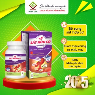 Viên Uống Bổ Sung Sắt Không Lo Táo Bón - Sắt Hữu Cơ Vinh Gia Giảm Thiếu Máu (Dùng Cho Mọi Lứa Tuổi)