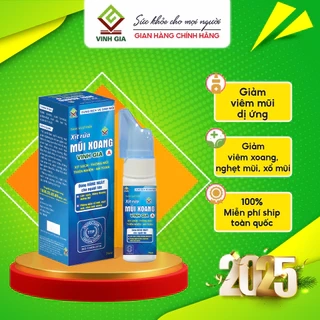 Xịt Rửa Mũi Xoang Vinh Gia A Chứa Tinh Dầu Bạc Hà Giúp Thở Thông Thoáng, Bảo Vệ Hô Hấp Cho Người Lớn