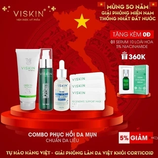 Combo Giảm mụn VISKIN chuẩn da liễu (bộ 4 sản phẩm) [CHÍNH HÃNG]