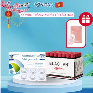 Collagen Elasten Giúp Da Căng Mịn Tăng Đàn Hồi Giảm Lão Hóa Tóc Chắc Khỏe Hộp 28 ống 25ml