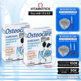 Combo 2 Hộp Viên Uống Chắc Khỏe Xương Vitabiotics OSTEOCARE Bổ Sung Canxi, Vitamin D Và Khoáng Chất Thiết Yếu 30 Viên