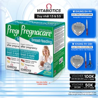 Combo Viên Uống Cho Phụ Nữ Cho Con Bú Vitabiotics PREGNACARE Breast-feeding Bổ Sung Dinh Dưỡng Nâng Cao Sức Khỏe 84 viên