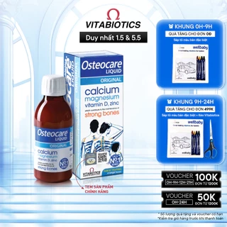 Siro Chắc Khỏe Xương Vitabiotics OSTEOCARE Vị Cam Bạc Hà Tự Nhiên Dễ Uống, Bổ Sung Canxi Và Vitamin D Chai 200ml