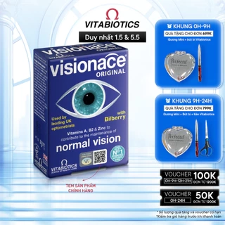 Viên Uống Bổ Mắt, Cải Thiện Thị Lực Vitabiotics VISIONACE ORIGINAL Bổ Sung Các Vi Chất Dinh Dưỡng Hộp 30 Viên