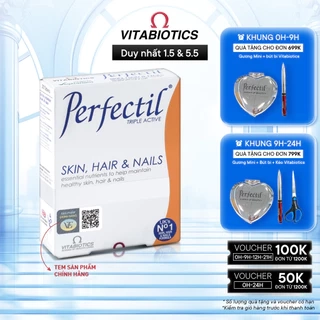 Viên Uống Làm Đẹp Da, Tóc & Móng Vitabiotics PERFECTIL Bổ Sung Biotin Và Vitamin Ngừa Oxy Hóa Hộp 30 Viên