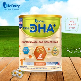 Sữa bột Colos DHA 1+ 800g giúp bé phát triển não bộ, tăng cường đề kháng - VitaDairy