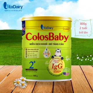 Sữa bột COLOSBABY GOLD 2+ 800g có chứa sữa non giúp bé tăng cân, phát triển toàn diện - VitaDairy