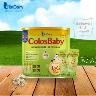 Sữa non ColosBaby Gold 0+ 336g, sữa bột hỗ trợ bé tăng cân, miễn dịch khỏe (Dạng Gói Tiện Lợi 9,6g) 35 gói - VitaDairy