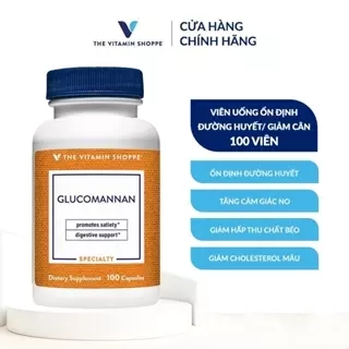 VIÊN UỐNG ỔN ĐỊNH ĐƯỜNG HUYẾT THE VITAMIN SHOPPE GLUCOMANNAN