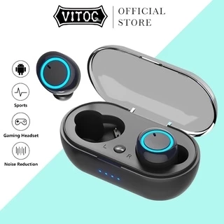Tai Nghe Nhét Tai Vitog TWS Không Dây Stereo Cảm Ứng Chạm Khử Tiếng Ồn Tích Hợp Micro Rảnh Tay