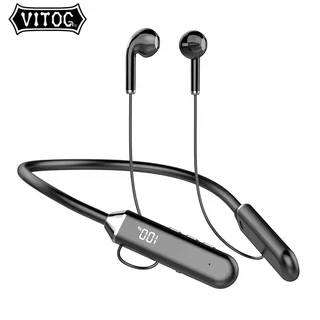 Vitog HM01 Tai nghe cổ dây blueteeth 5.0 Tai nghe đeo cổ thể thao chống nước Tai nghe nhét tai TWS có Mic