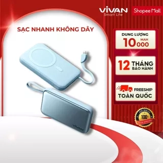 Pin dự phòng VIVAN VPB-W11/13/20 10000mAh thông minh không dây sạc nhanh từ tính 15W