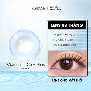 Kính áp tròng cận trong suốt 3 tháng không giãn chống ánh sáng xanh chất liệu cao cấp Vivimoon (Giá 01 chiếc)