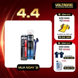 Combo vệ sinh bảo dưỡng sên nhập khẩu Đức VOLTRONIC m60+ ix50 600ml JUMBO + bàn chải